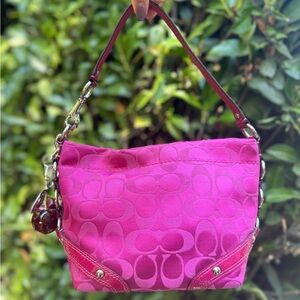 Coach Carly Mini Pink Y2K Signature C pink Shoulder Bag 44143 Vintage Coach